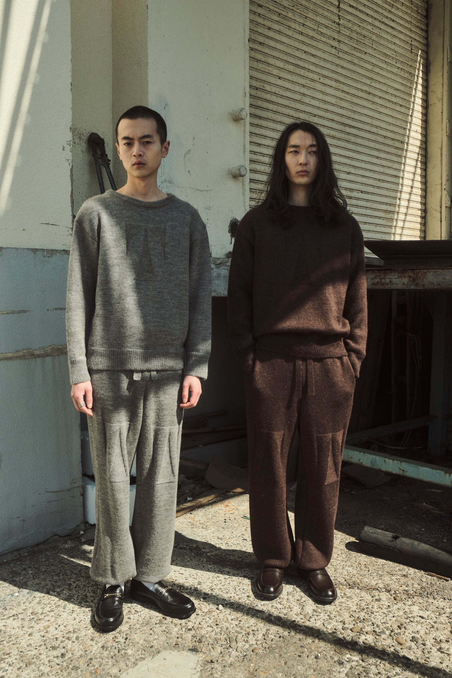 Award Knit Pants -Gray-