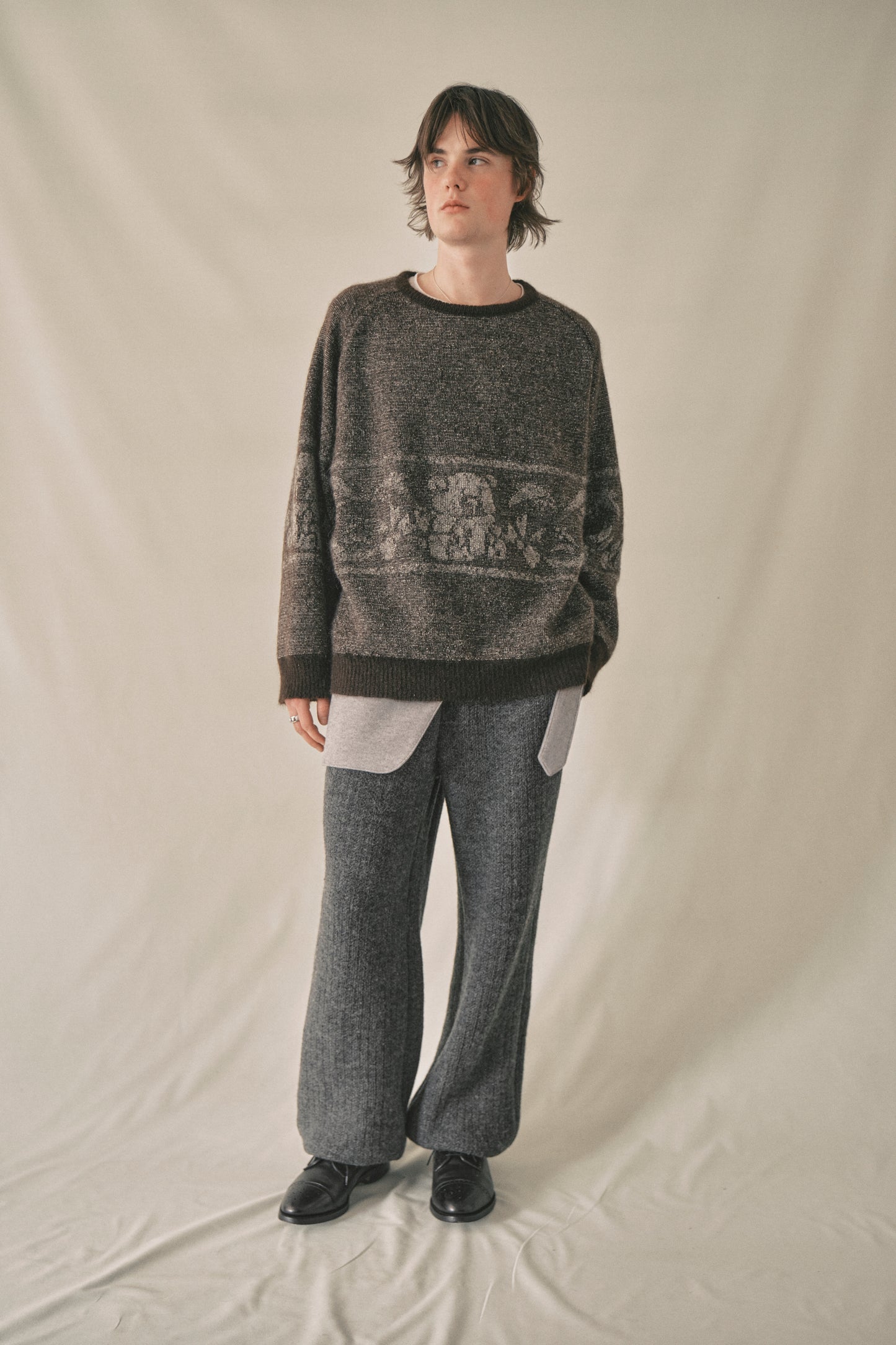 Vague Shape "Lama" -Gray-
