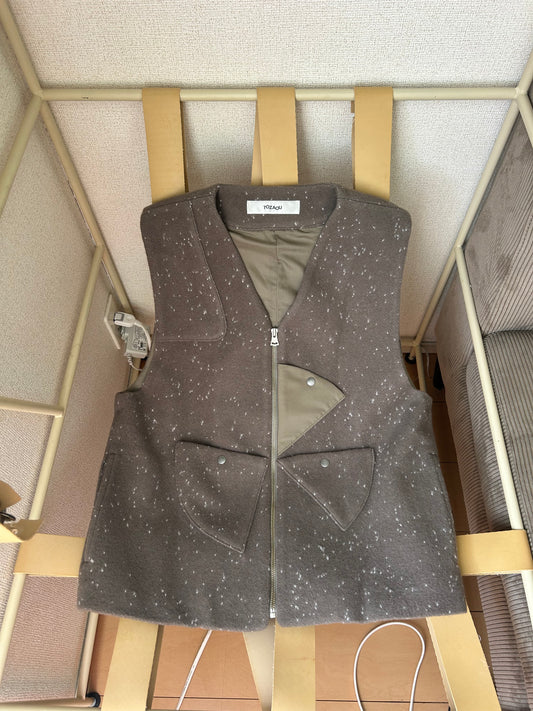 Roulette Vest -Khaki Gray-